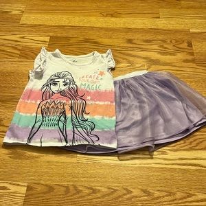 Disney Frozen Two Piece TuTu Set 5T